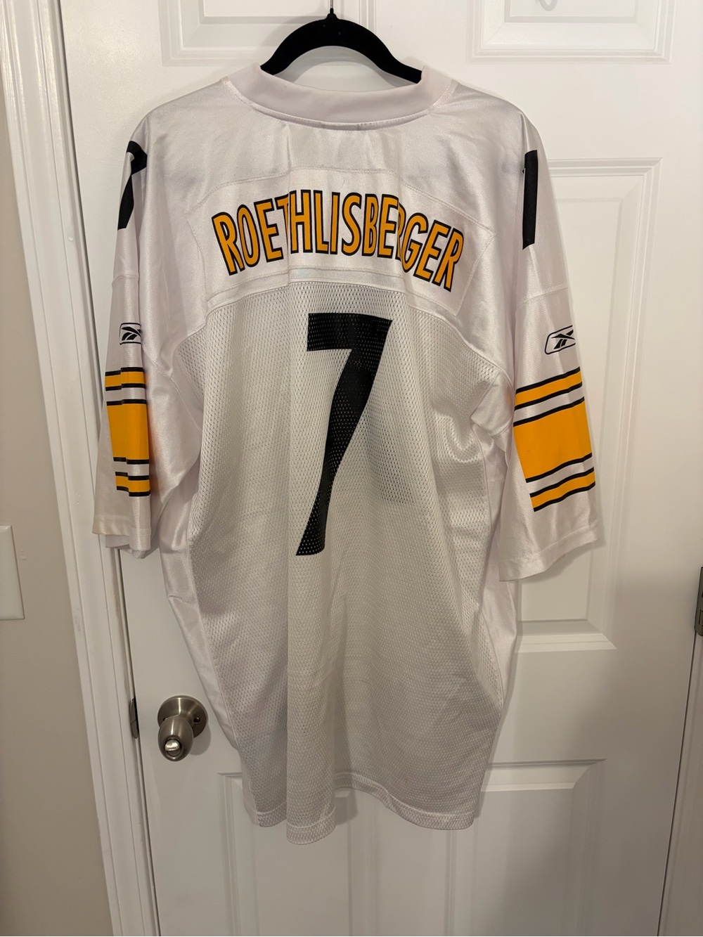 Pittsburgh Steelers White #7 Ben Roethlisberger Vintage Football Jersey 2XL - Picture 2 of 5